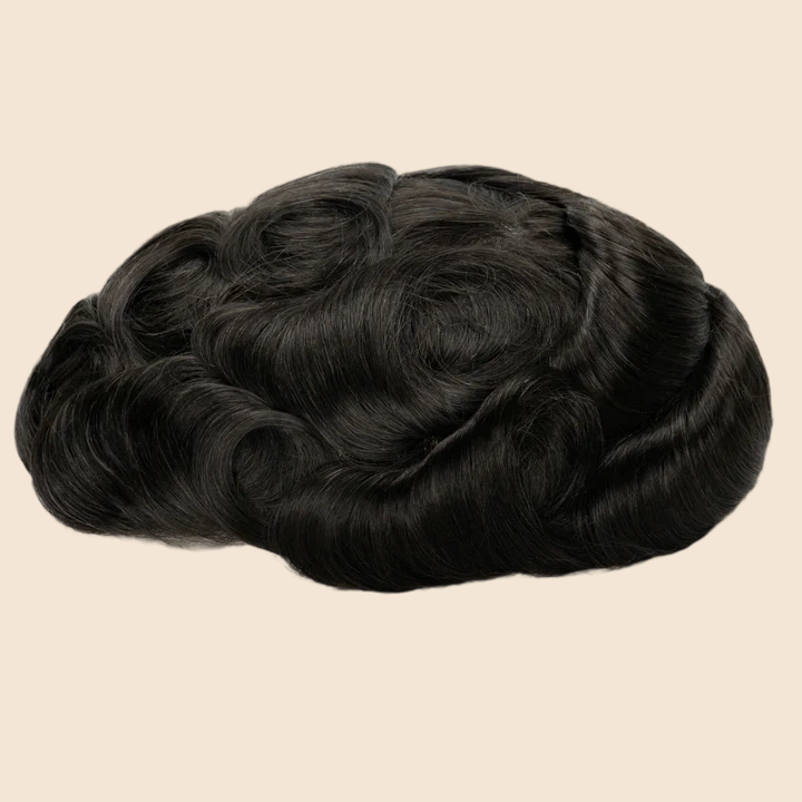 Toupee for Men Celebrities Choice Upgrade Mirage 0.04-0.06mm Full Super Thin Skin Single Knots Base