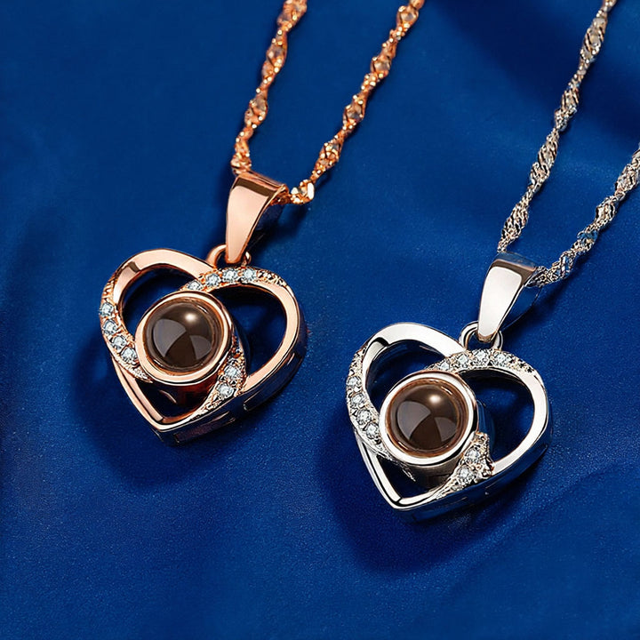 "Love You for Ten Thousand Years" pendant — a free-engraving, light luxury clavicle chain with an elegant and premium feel
