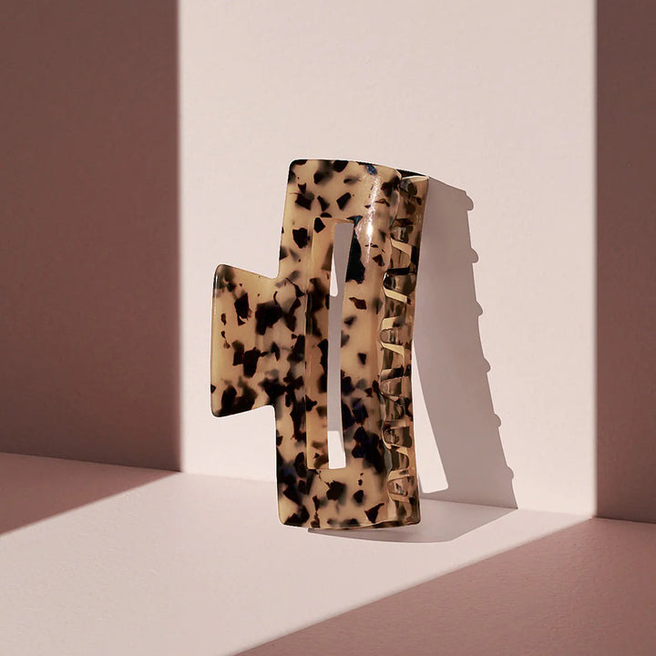 Small Leopard Print Acetate Claw Clip French Vintage Style - Nuiee Shop