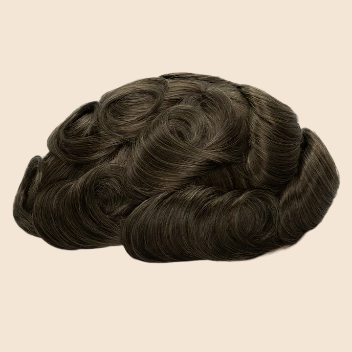 Toupee for Men Celebrities Choice Upgrade Mirage 0.04-0.06mm Full Super Thin Skin Single Knots Base