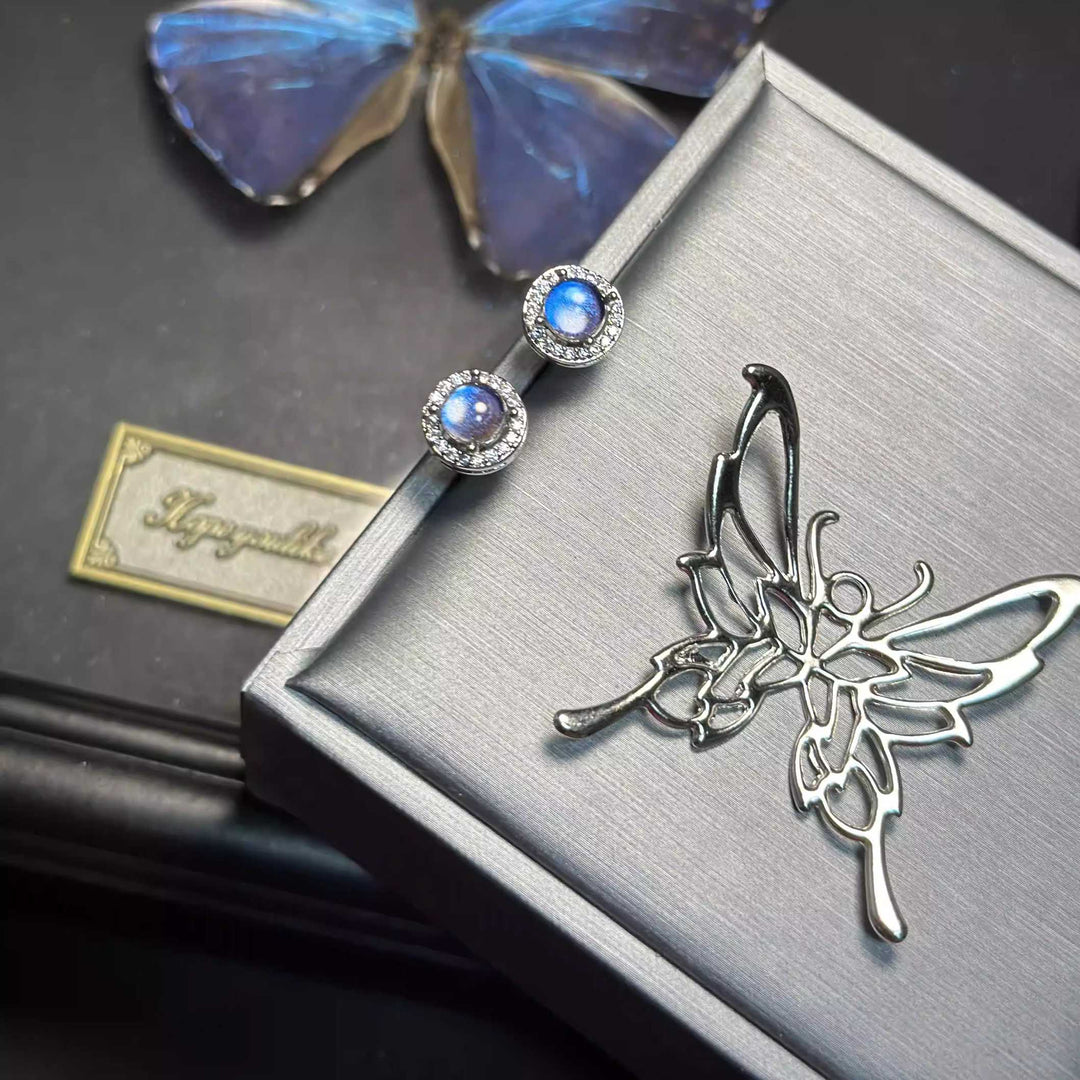 Handmade Genuine Blue Morpho Butterfly Wing Pendant - Sterling Silver Specimen Necklace, One-of-a-Kind Botanical Jewelry