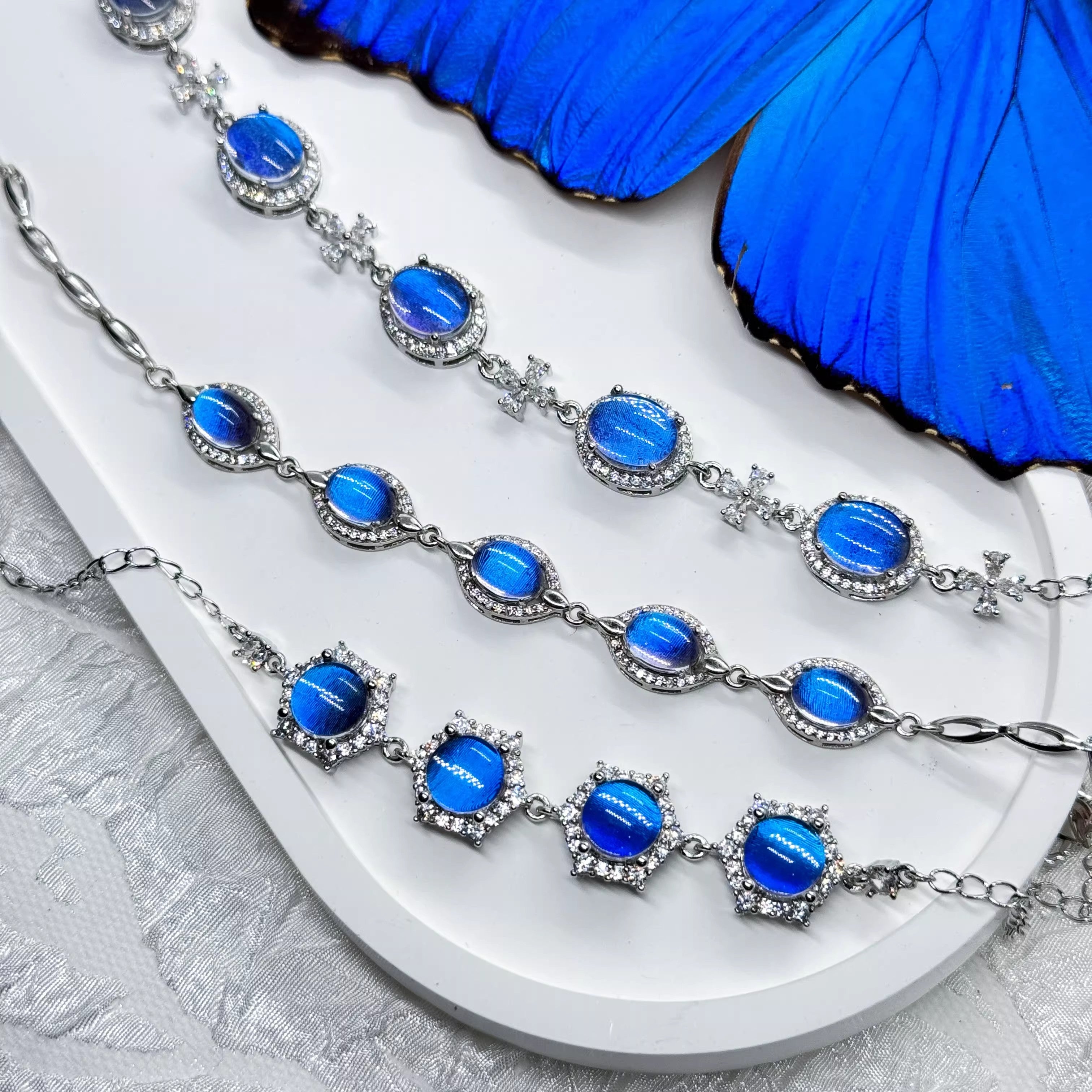 Handmade Blue Morpho Butterfly Jewelry
