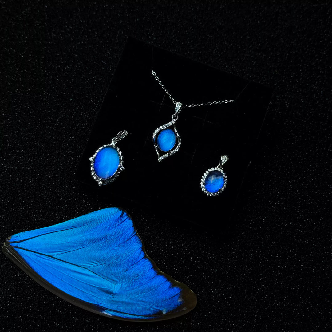 Handcrafted Butterfly Specimen Necklace  An Elegant Light Luxury Gift for Your Girlfriend or Close Female Companion