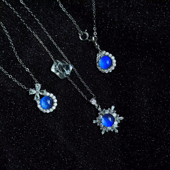 Real Blue Morpho Butterfly Wing Necklace in S925 Sterling Silver - Handmade Ethereal Pendant, Unique Niche Gift for Her, Bestie Birthday Jewelry