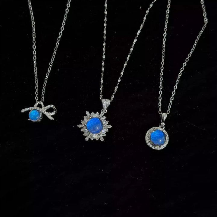 Real Blue Morpho Butterfly Wing Necklace in S925 Sterling Silver - Unique Handmade Specimen Pendant, Niche Aesthetic Jewelry, Birthday Gift for Bestie & Couples