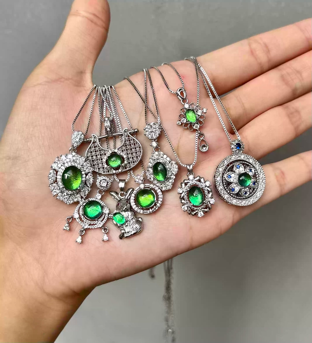 Real Jewel Beetle Wing Necklace - Iridescent Metallic Green Pendant - Minimalist Luxury Nature Jewelry