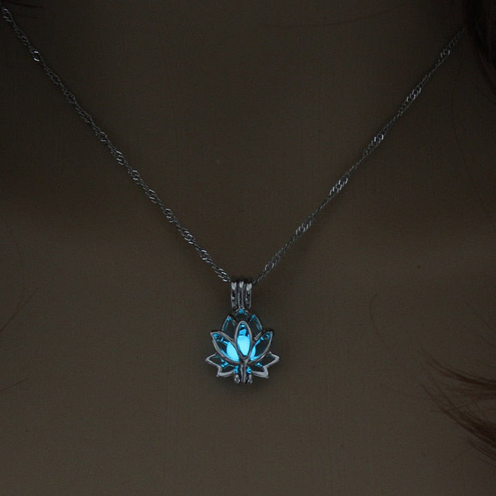 Luminous Lotus Flower Pendant