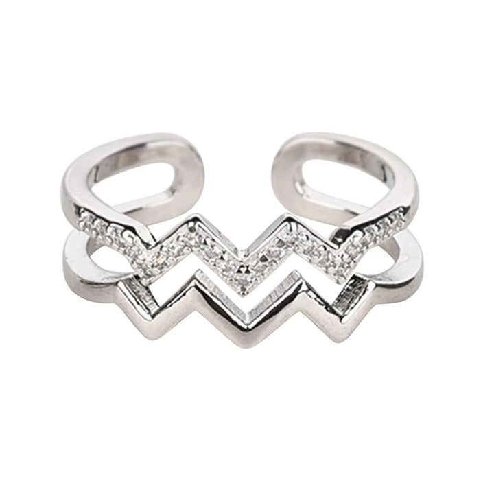 Adjustable Double Wave Ring | Sustainable Ocean-Inspired Jewelry
