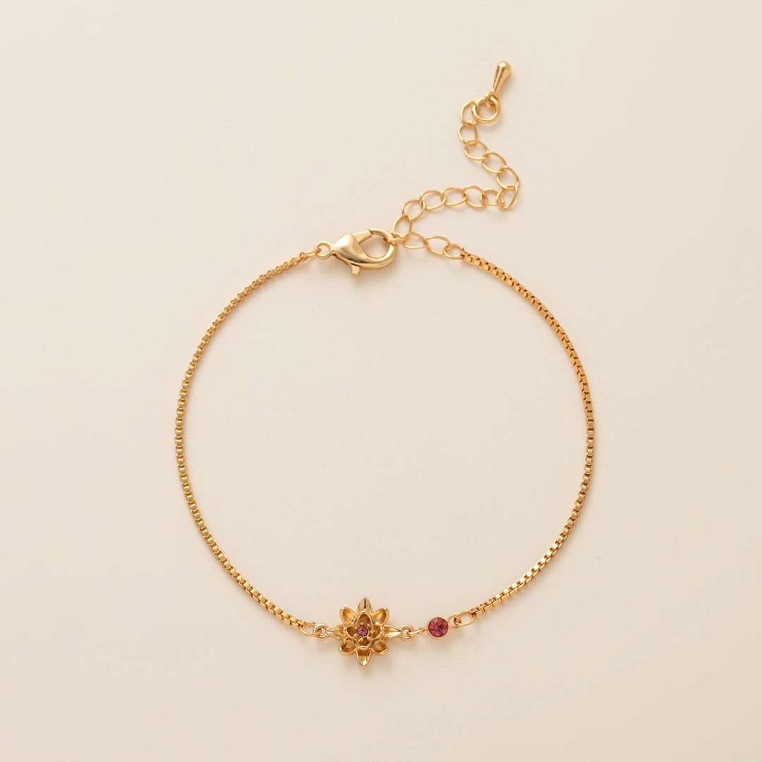 Birth Flower & Birthstone Bracelets