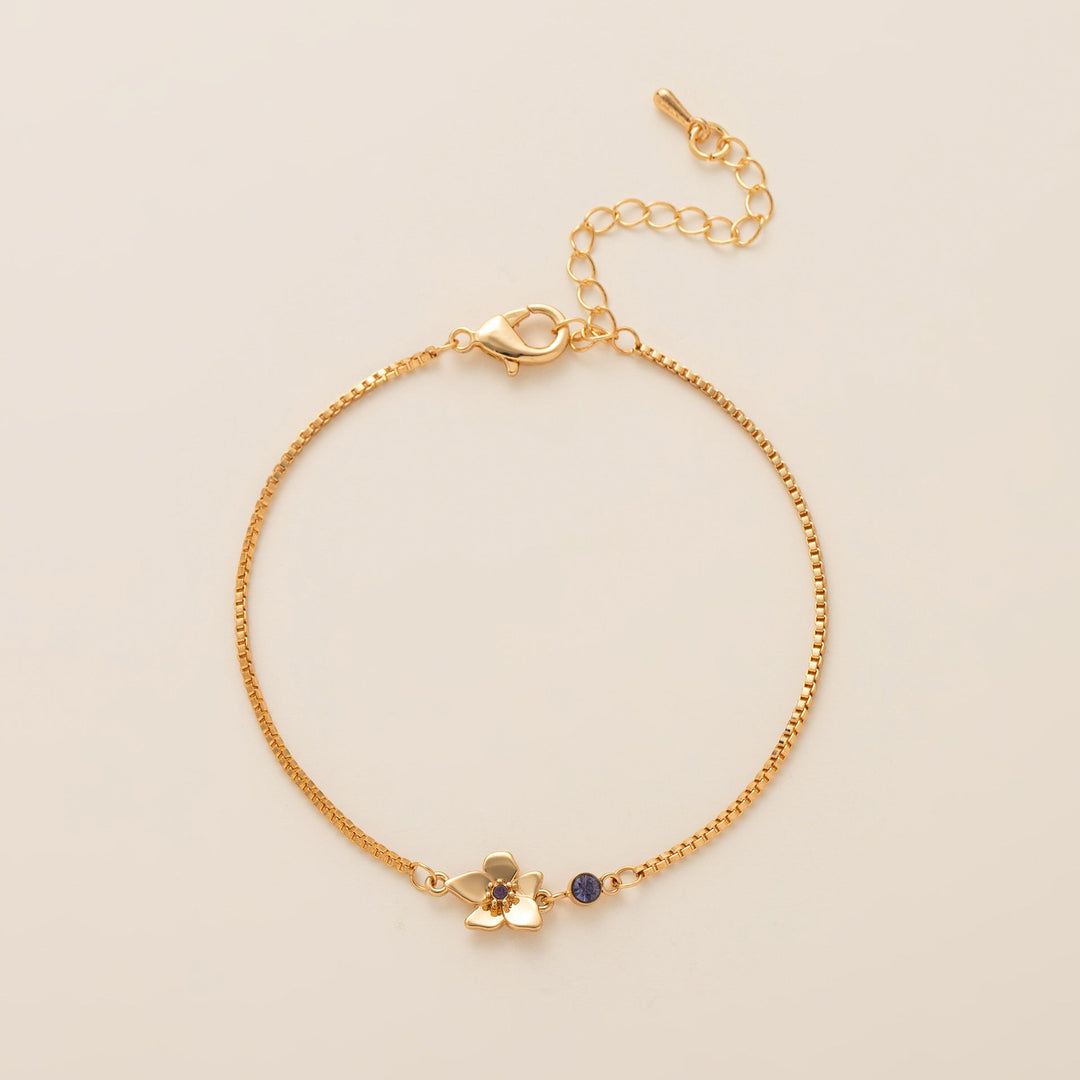 Birth Flower & Birthstone Bracelets