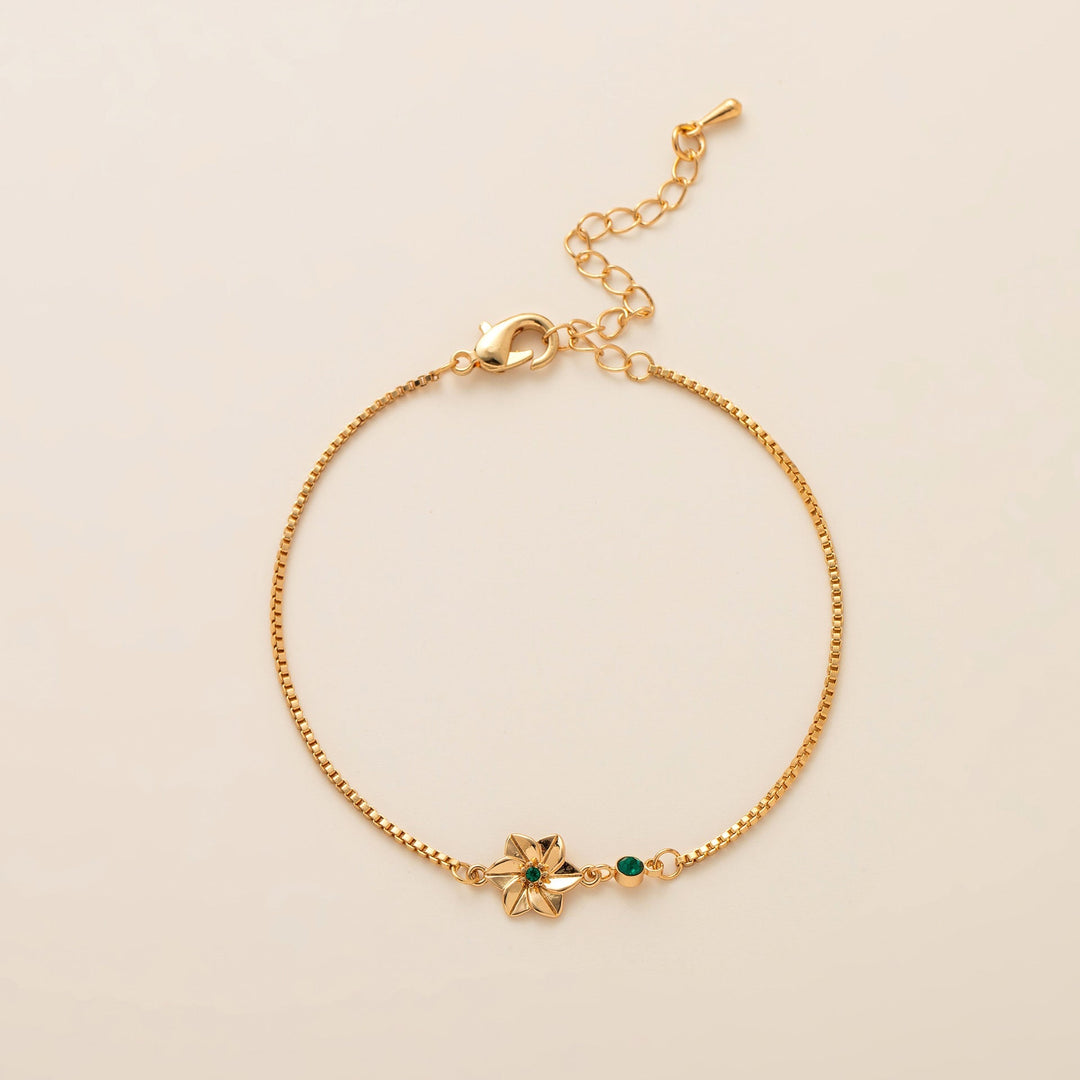 Birth Flower & Birthstone Bracelets