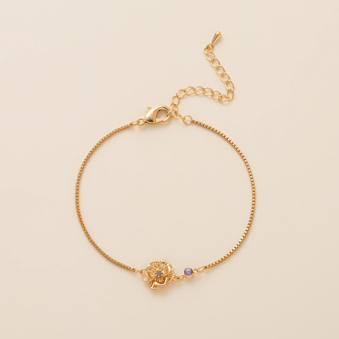 Birth Flower & Birthstone Bracelets