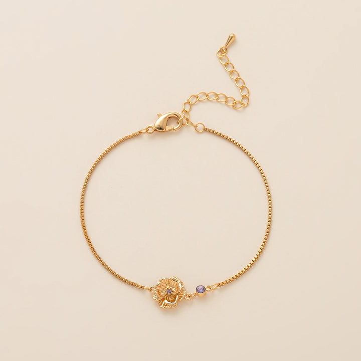 Birth Flower & Birthstone Bracelets