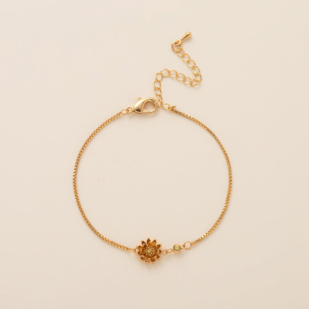 Birth Flower & Birthstone Bracelets