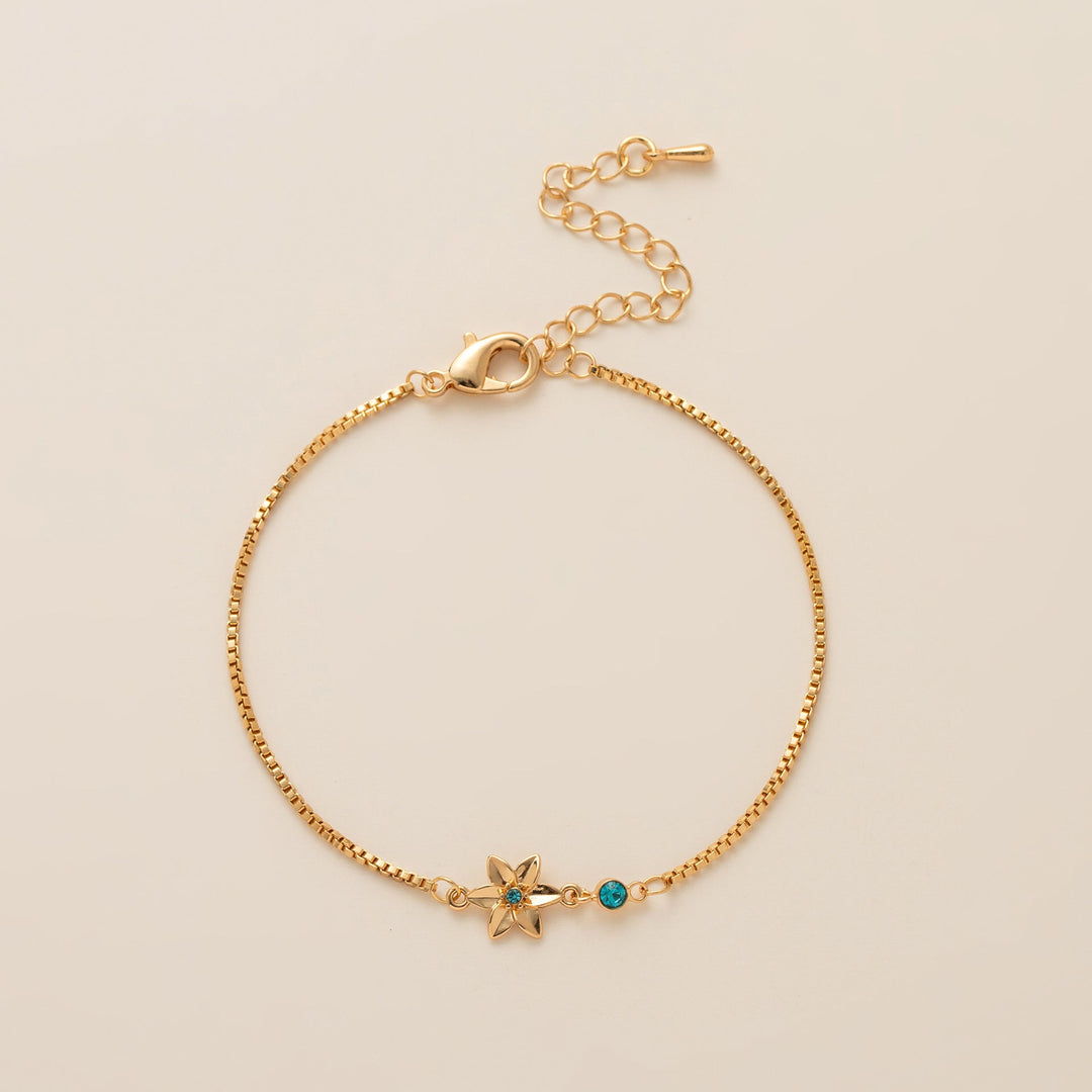 Birth Flower & Birthstone Bracelets