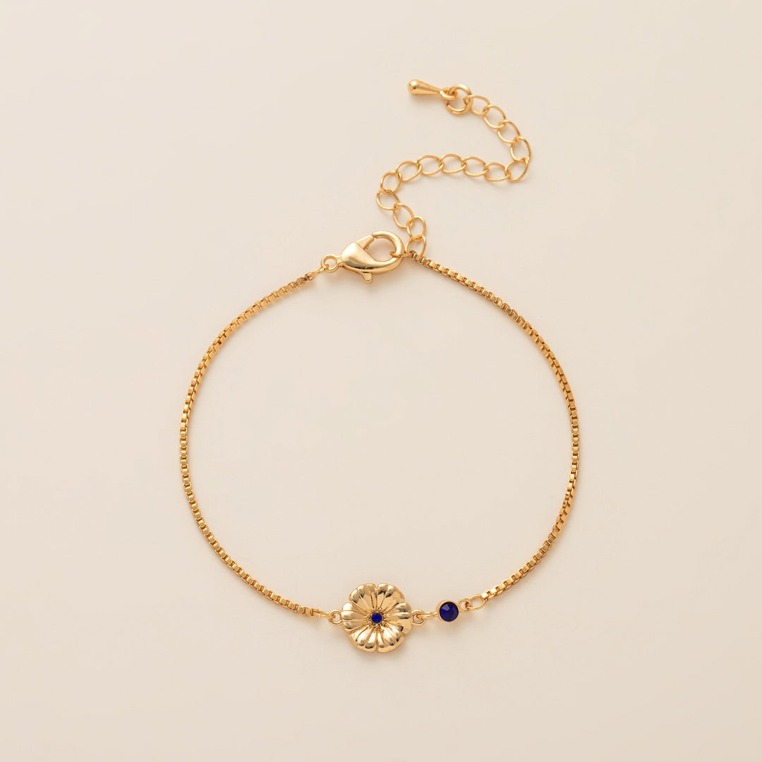 Birth Flower & Birthstone Bracelets