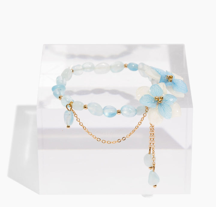 4-teiliges Weihnachtsgeschenkset mit blauem Hortensienschmuck (25 % Rabatt)