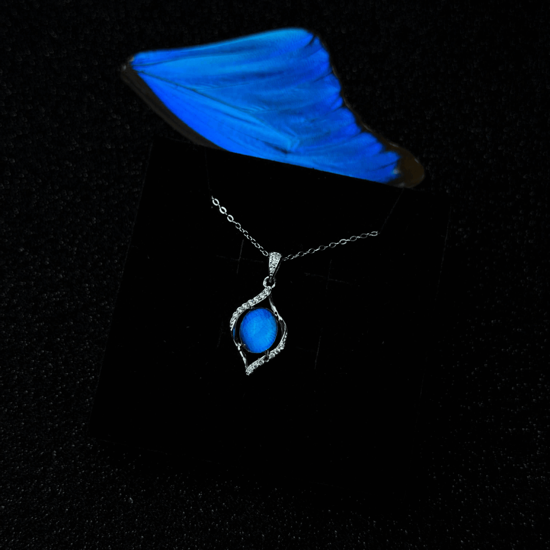 Handcrafted Butterfly Specimen Necklace  An Elegant Light Luxury Gift for Your Girlfriend or Close Female Companion