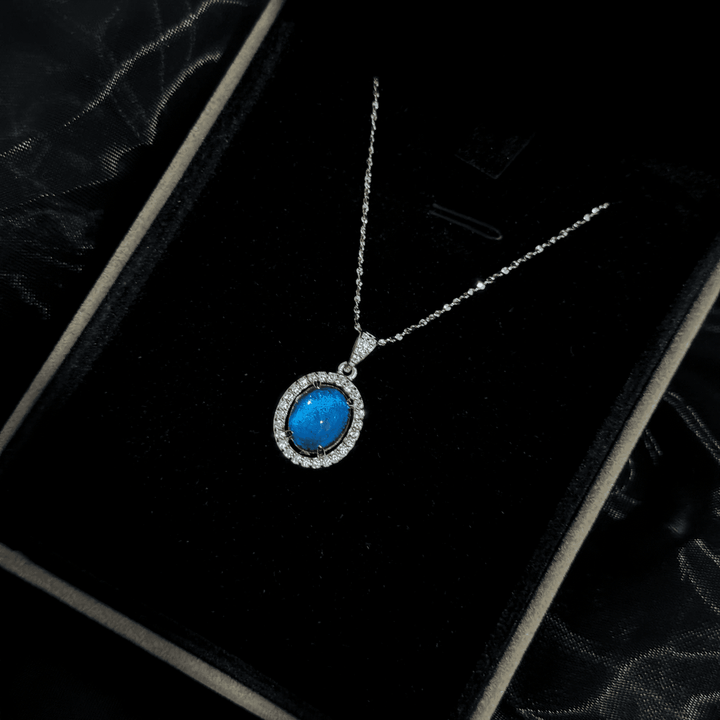 Real Blue Morpho Butterfly Wing Necklace in S925 Sterling Silver - Handmade Specimen Pendant, Unique Niche Gift for Her, Bestie Birthday Jewelry