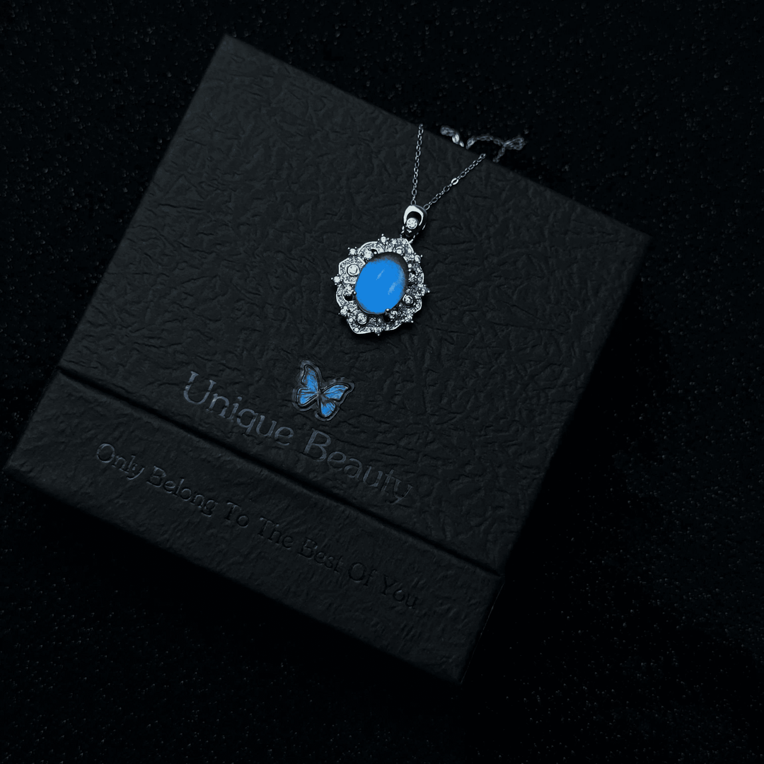 Real Blue Morpho Butterfly Wing Necklace & Bracelet Set - Unique Handmade Gift for Her