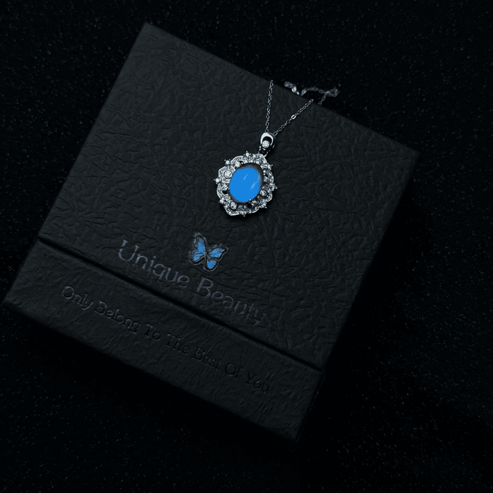 Real Blue Morpho Butterfly Wing Necklace & Bracelet Set - Unique Handmade Gift for Her