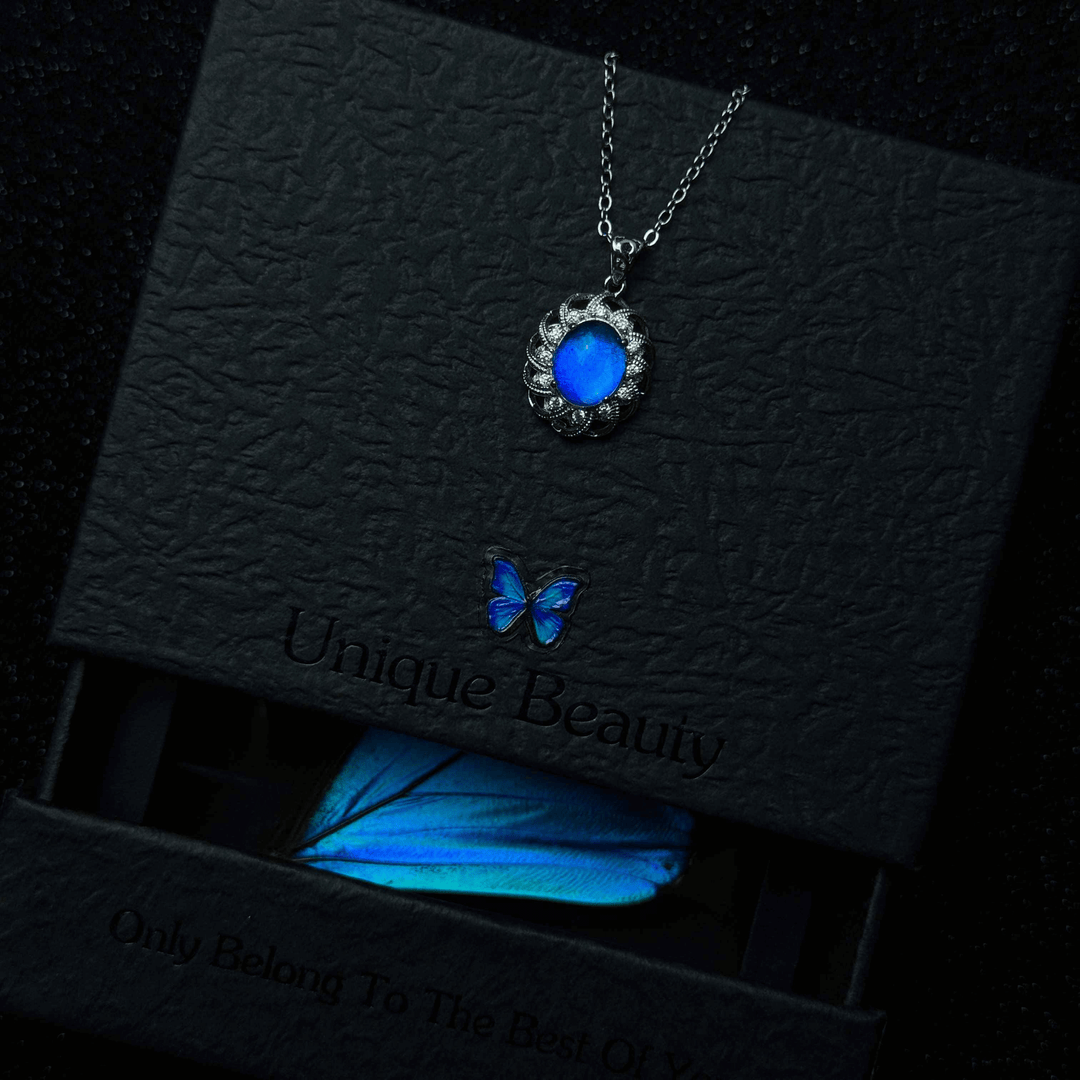 Handcrafted Butterfly Specimen Necklace An Exquisite Light Luxury Gift for Your Girlfriend or Close Female Friend