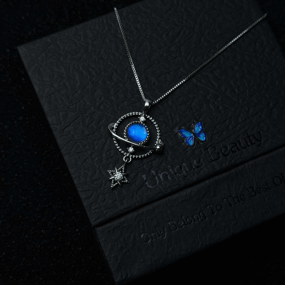 Handcrafted Butterfly Specimen Necklace An Exquisite Light Luxury Gift for Your Girlfriend or Close Female Friend