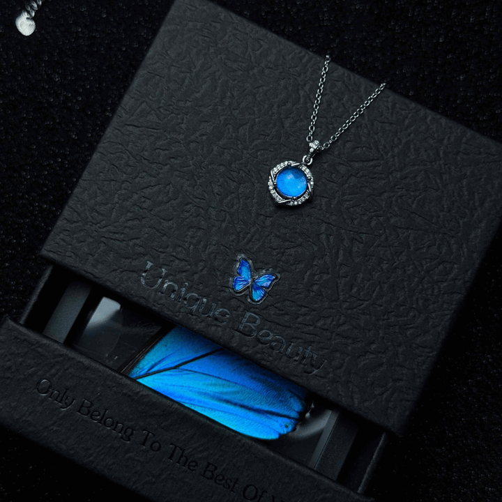 Handcrafted Butterfly Specimen Necklace An Exquisite Light Luxury Gift for Your Girlfriend or Close Female Friend