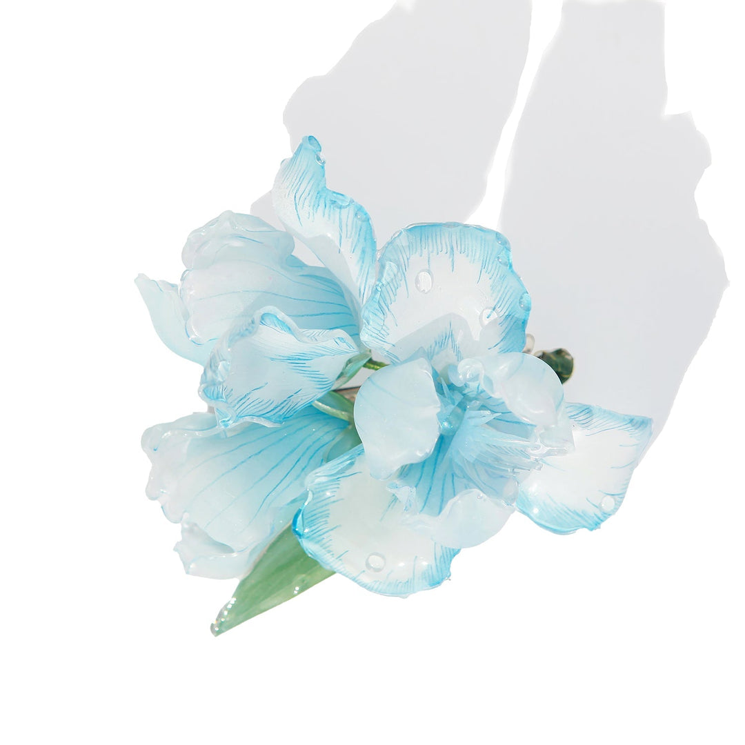 Himmlische blaue Iris Haarspange