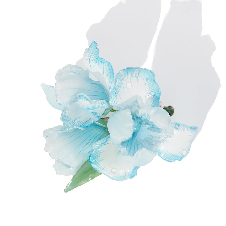 Himmlische blaue Iris Haarspange