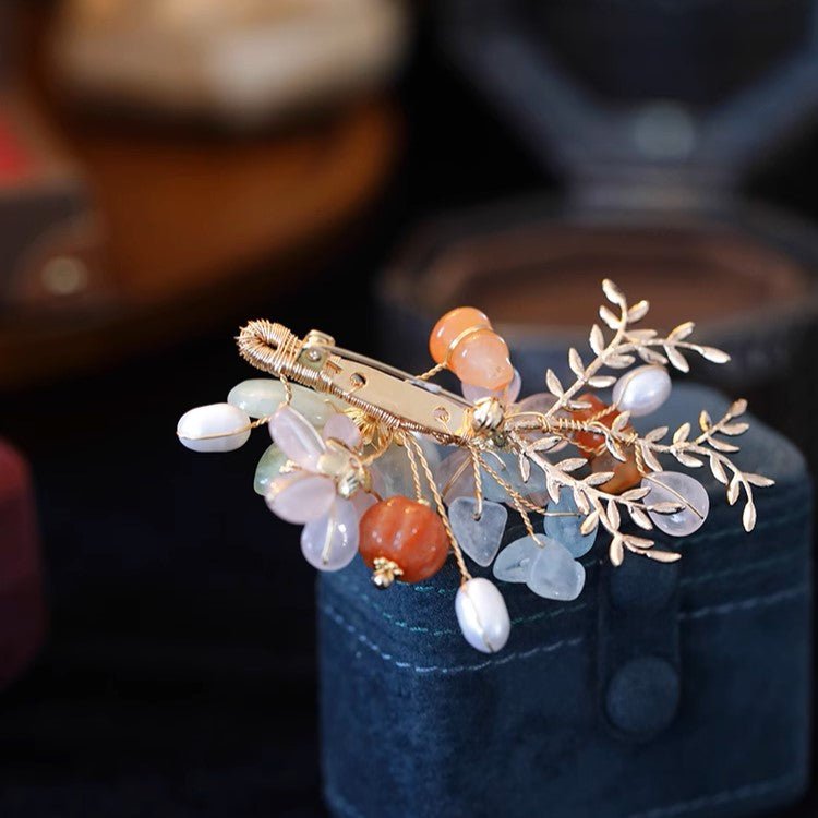 Crystal Garden Flower Brooch/ Final Sale