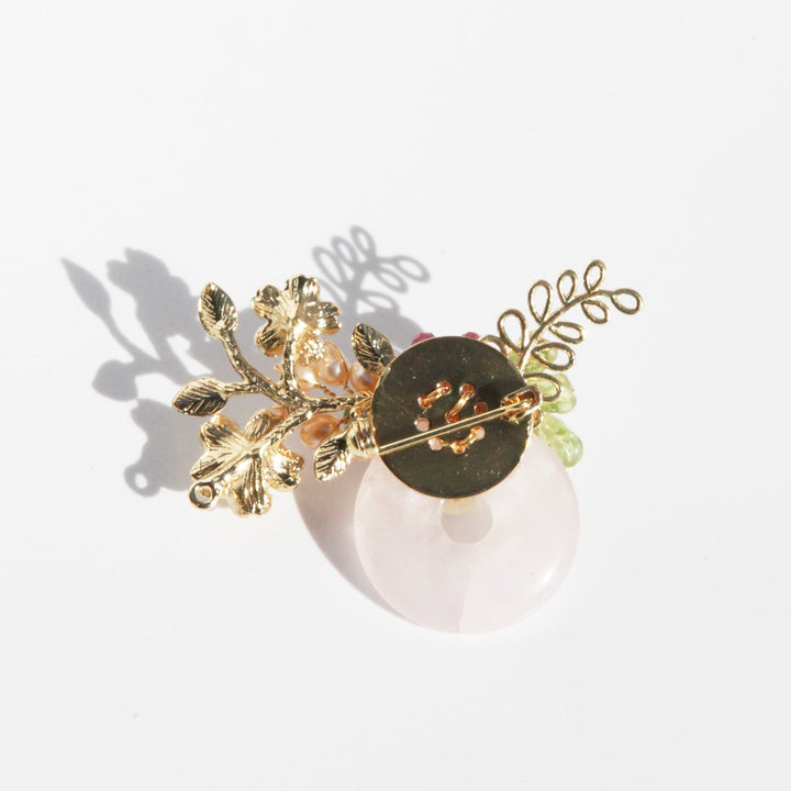 Crystal Garden Pearl Flower Brooch/ Final Sale