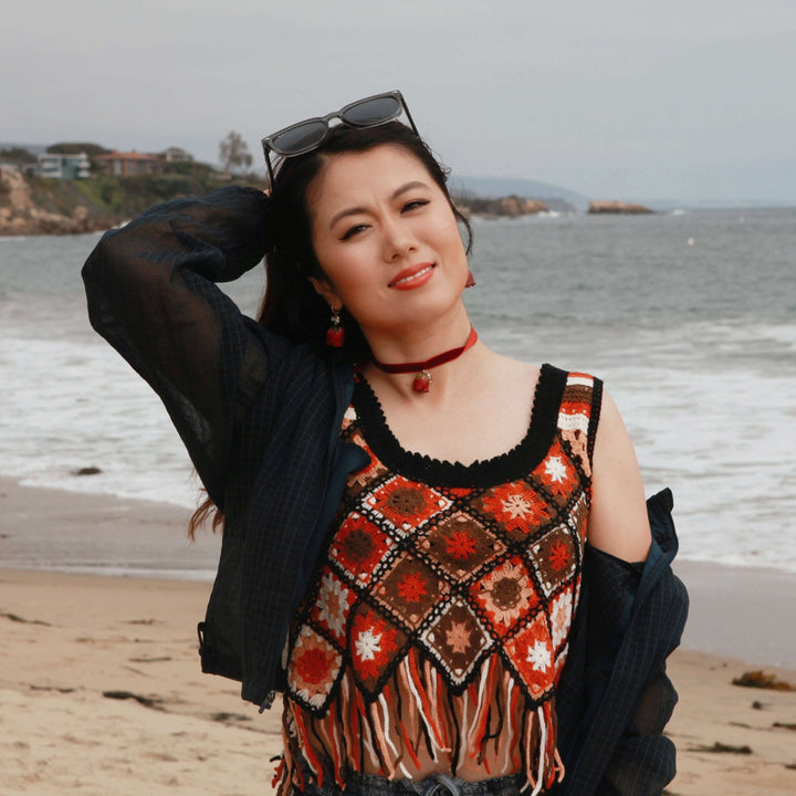 Desert Bloom Fringe Handmade Crochet Tank