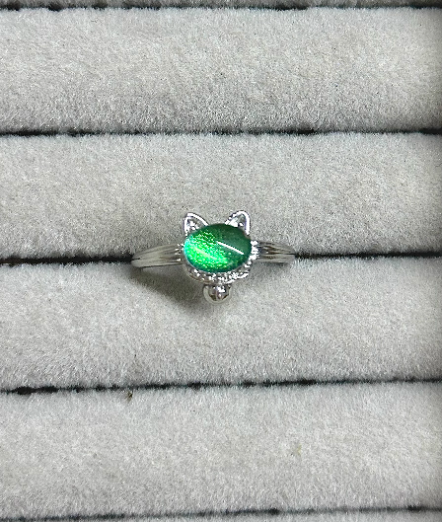 Emerald Green Jewel Beetle Wing Ring - Handmade Gold Open Ring - Minimalist Bio-Jewelry - Unique Statement Specimen Ring - Luxury Nature Gift for Her
