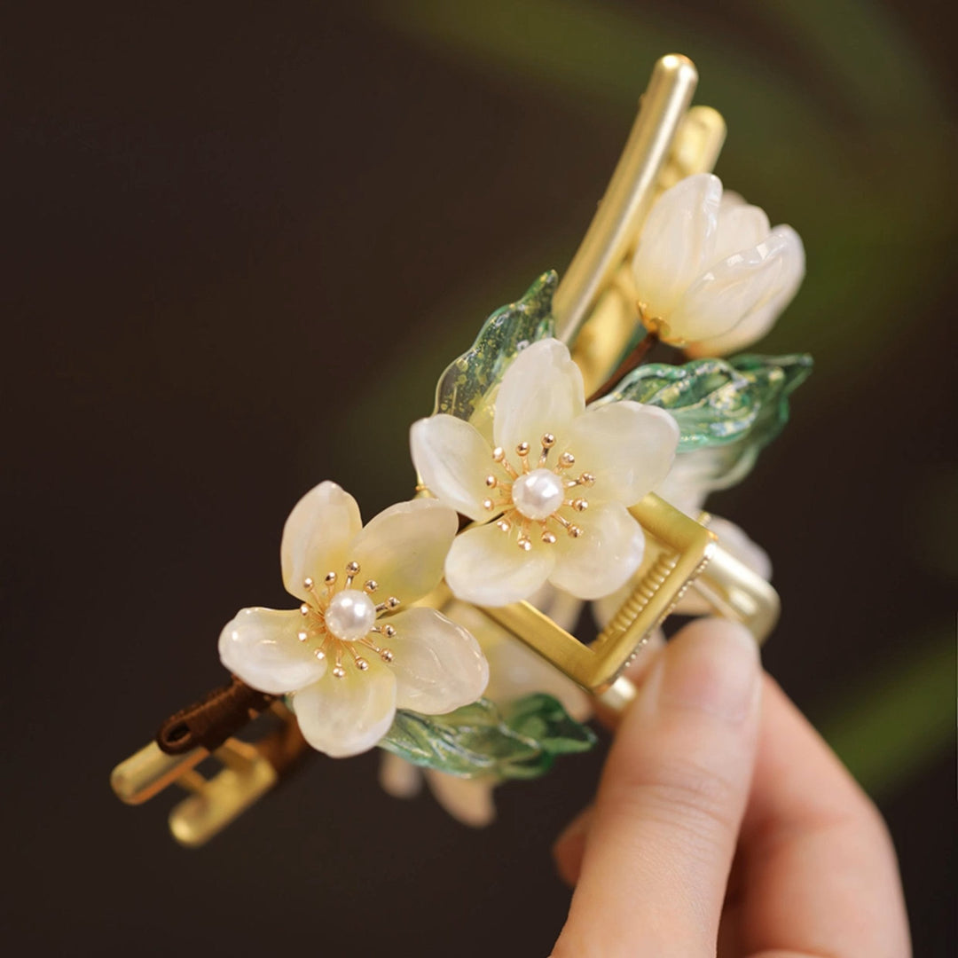 Traum Jasmin Blume Garten Haar Kralle