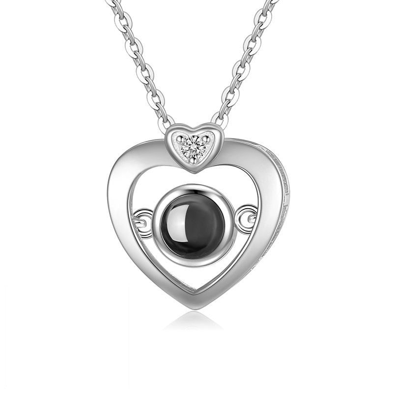 "Love You for Ten Thousand Years" pendant — a free-engraving, light luxury clavicle chain with an elegant and premium feel