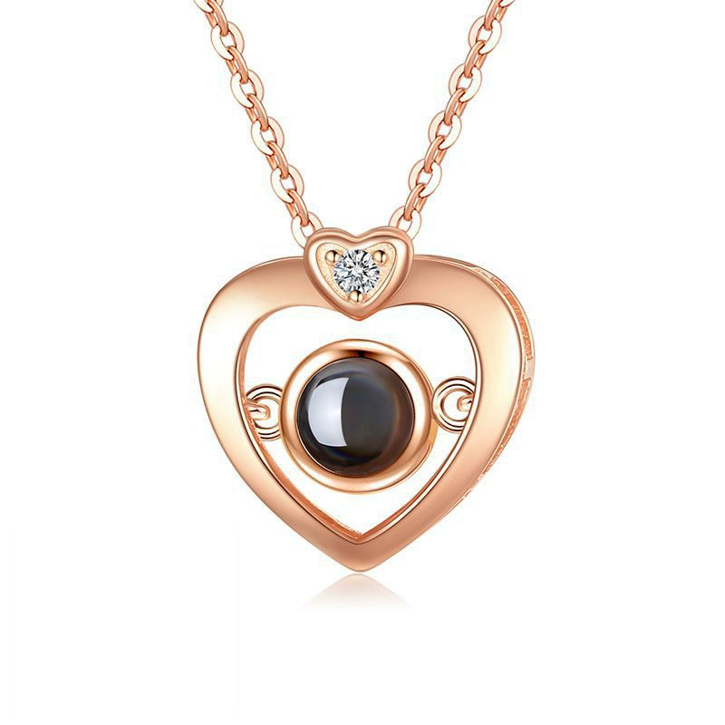 "Love You for Ten Thousand Years" pendant — a free-engraving, light luxury clavicle chain with an elegant and premium feel