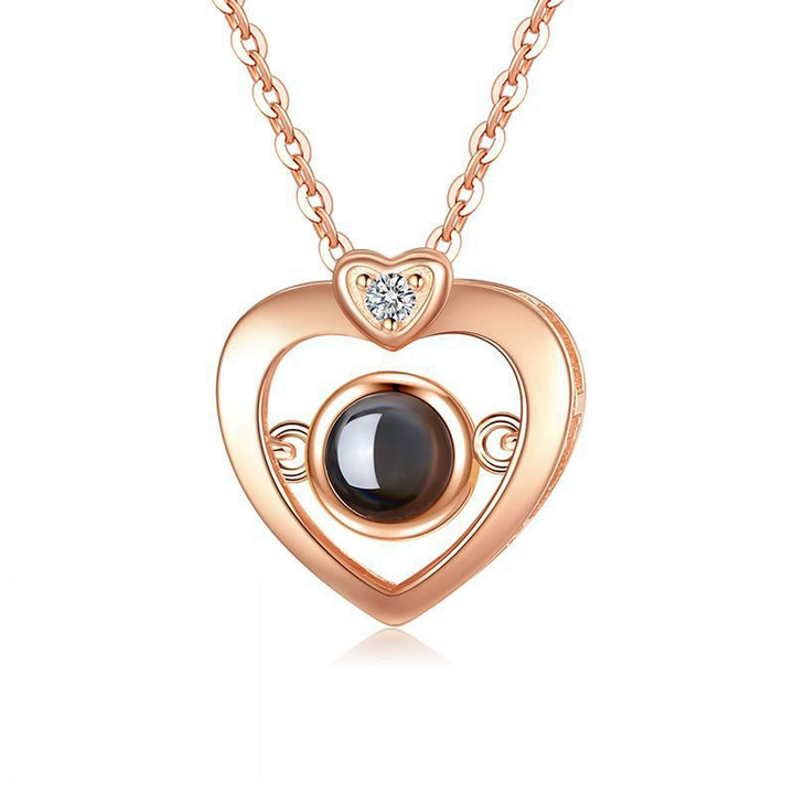 "Love You for Ten Thousand Years" pendant — a free-engraving, light luxury clavicle chain with an elegant and premium feel
