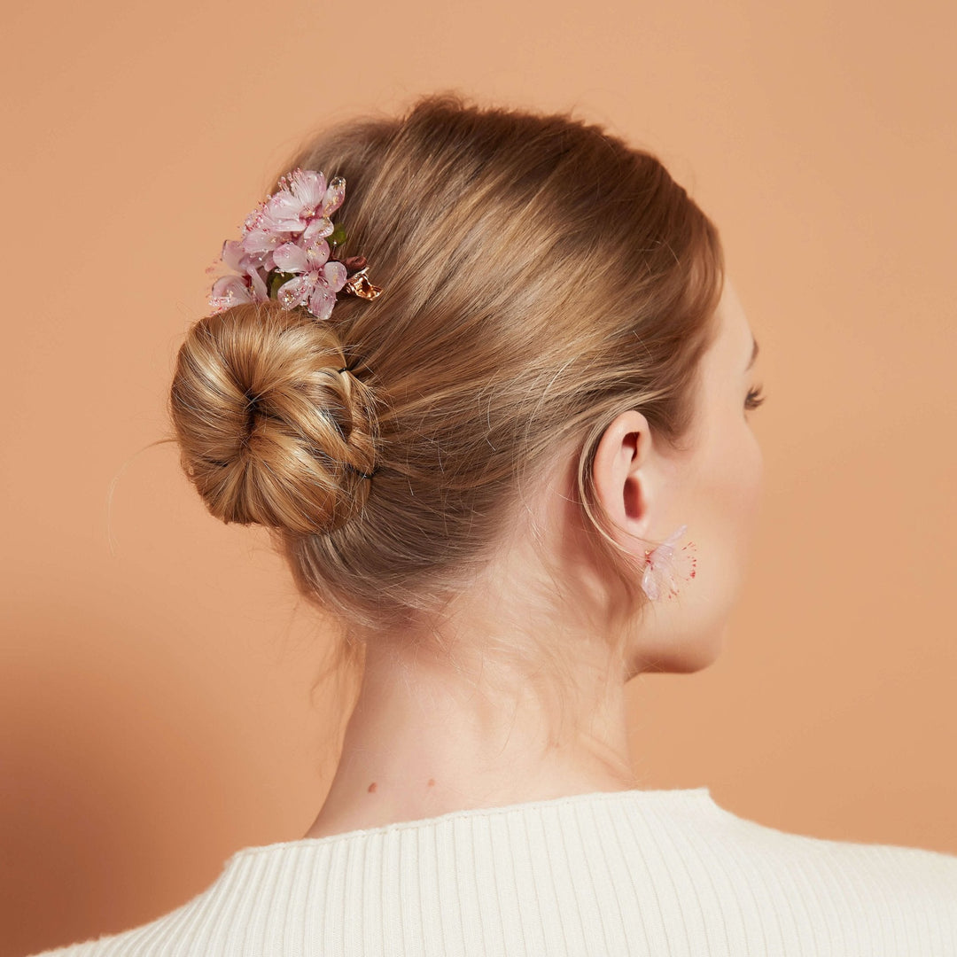 Blühende rosa Kirschblüten Haarspange
