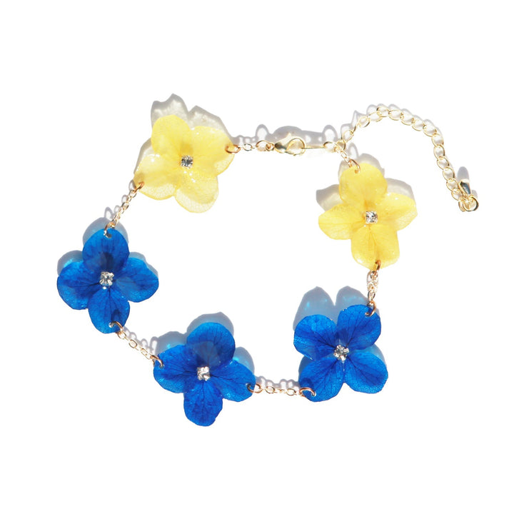 Hortensienblüten-Charm-Armbänder / Schlussverkauf