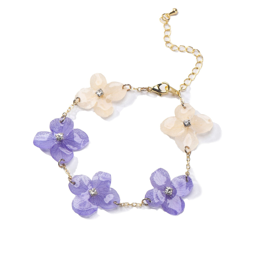 Hortensienblüten-Charm-Armbänder / Schlussverkauf