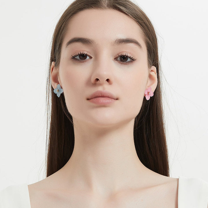 Asymmetrische Blumenstecker „Hortensiengarten“ (4er-Set)