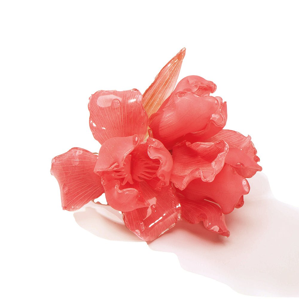 Haarspange mit Irisblüte