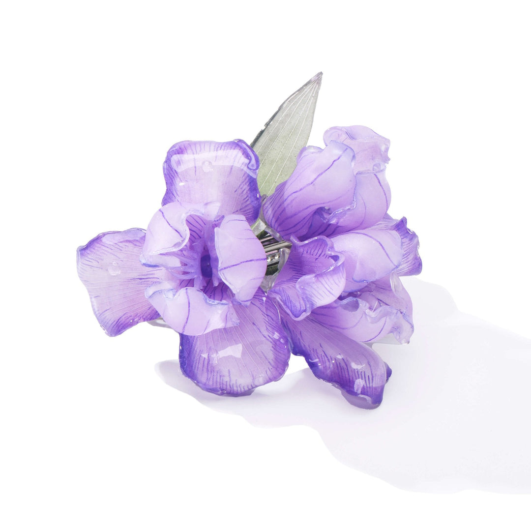 Haarspange mit Irisblüte