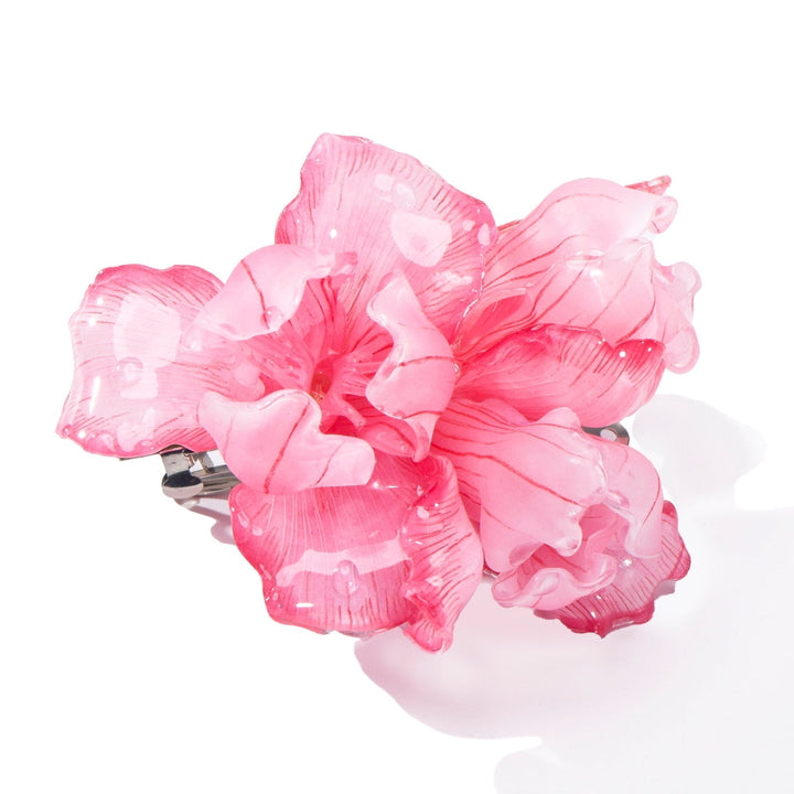 Haarspange mit Irisblüte