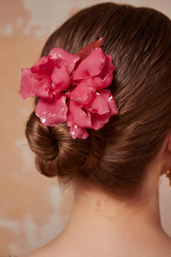 Haarspange mit Irisblüte