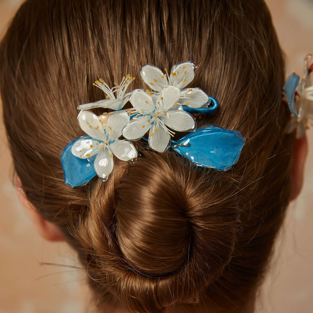 Translucent Jasmine Flower Hair Clip/ Final Sale