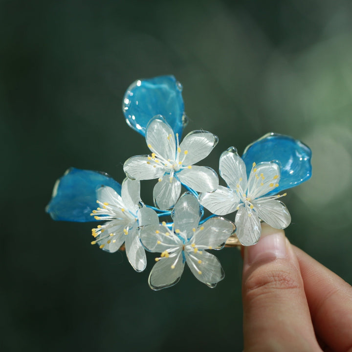 Translucent Jasmine Flower Hair Clip/ Final Sale