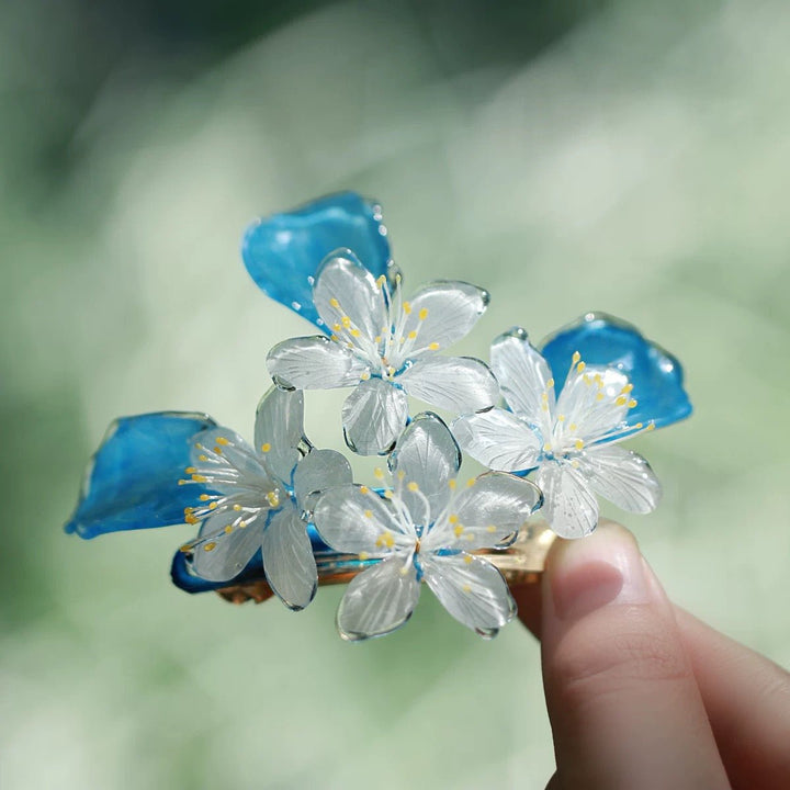 Translucent Jasmine Flower Hair Clip/ Final Sale