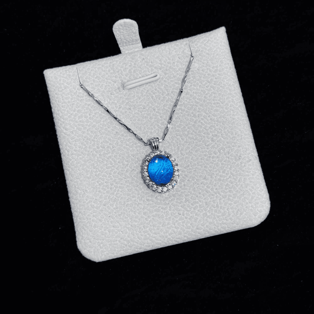 Real Blue Morpho Butterfly Wing Necklace in S925 Sterling Silver - Unique Handmade Specimen Pendant, Niche Aesthetic Jewelry, Birthday Gift for Bestie & Couples